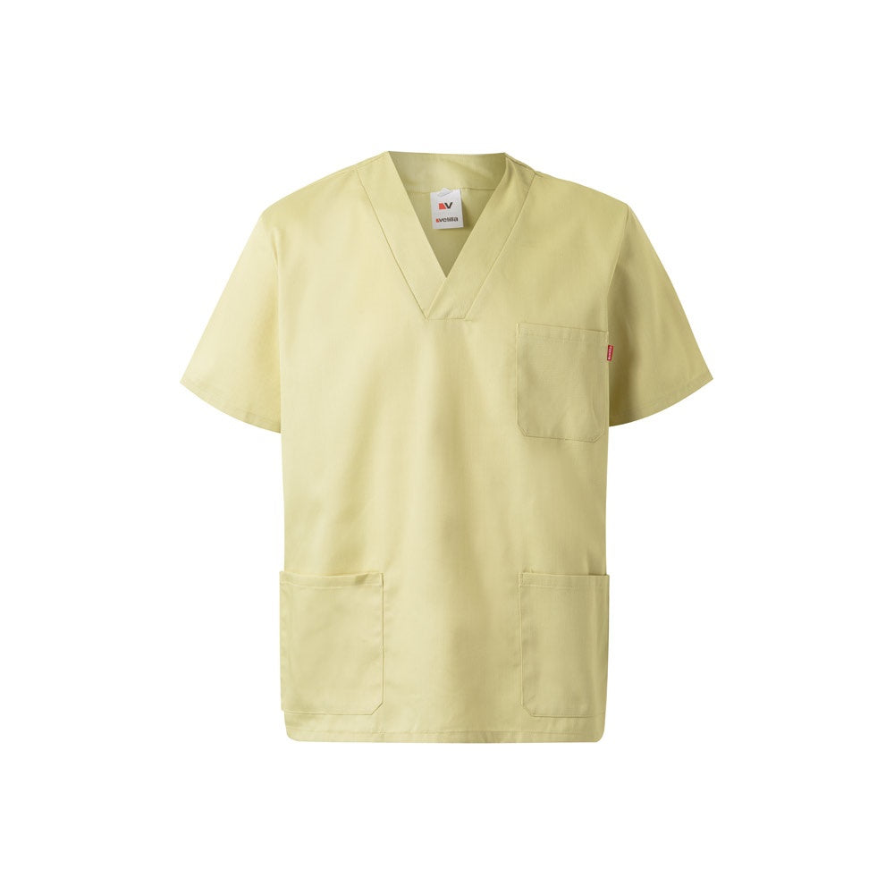 VL ILLAPA promotional workwear garment in pastel yellow with custom logo branding