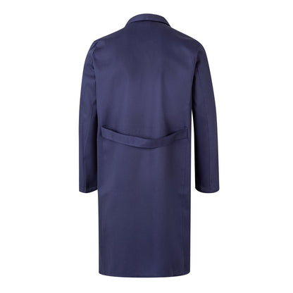 VL DANU promotional workwear garment in blue (detail view) with custom logo branding