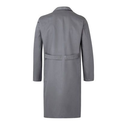 VL DANU promotional workwear garment in grey (detail view) with custom logo branding
