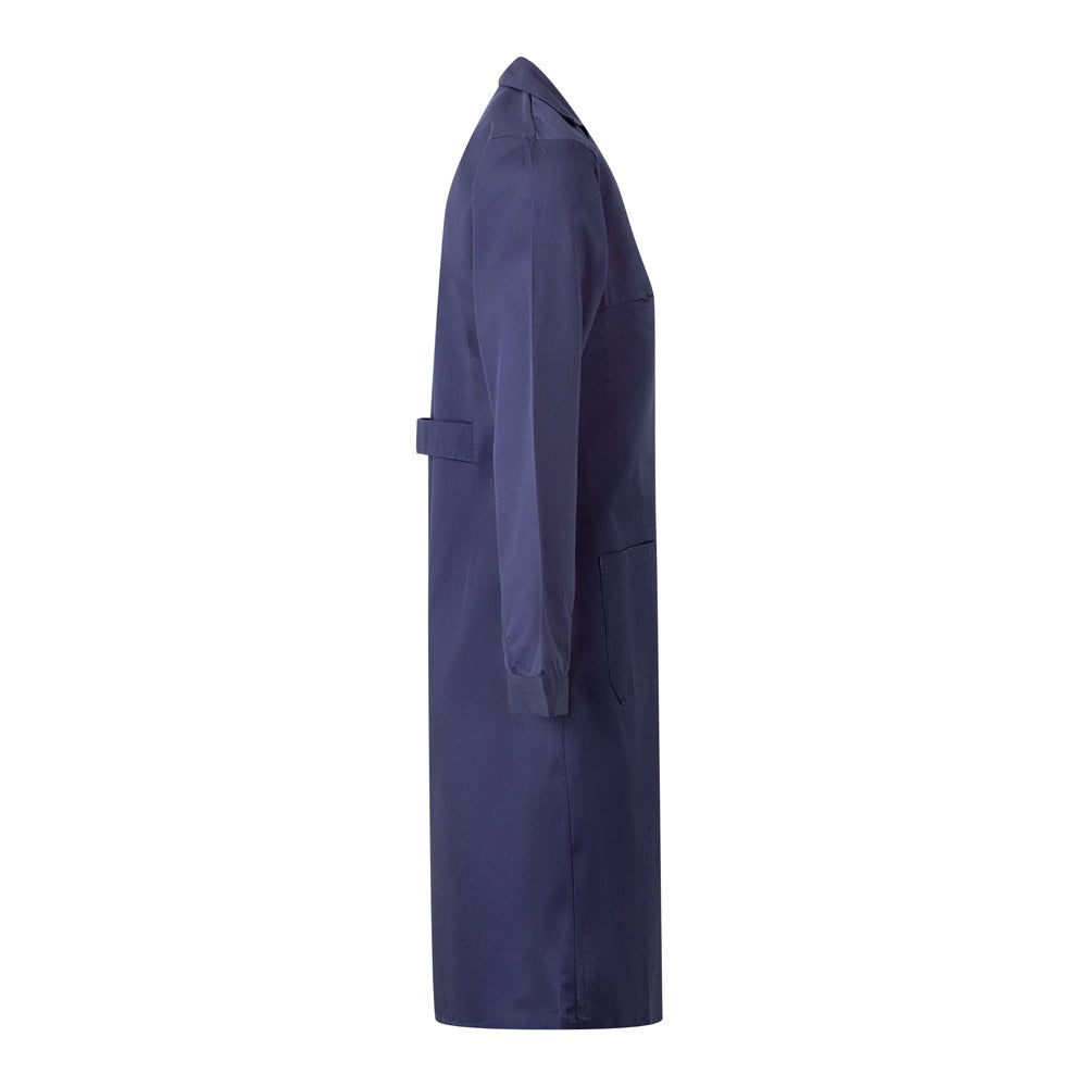 VL RAMA promotional workwear garment in blue (detail view) with custom logo branding
