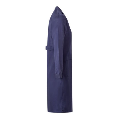 VL RAMA promotional workwear garment in blue (detail view) with custom logo branding
