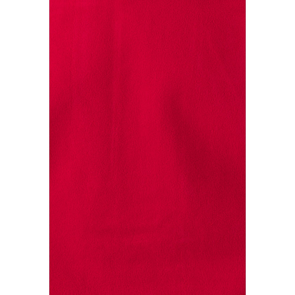 VL VARUNA promotional jacket in red (detail view) with custom logo branding