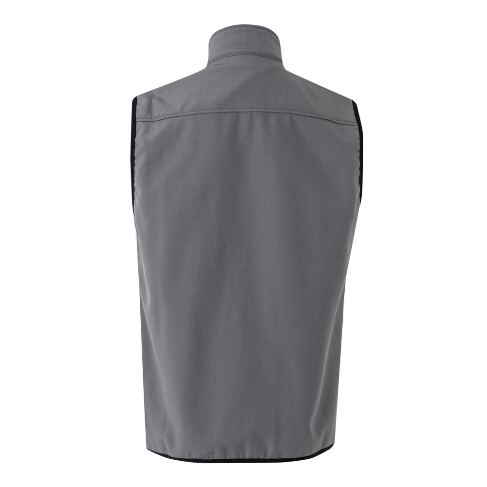 VL VARUNA promotional jacket in grey (detail view) with custom logo branding