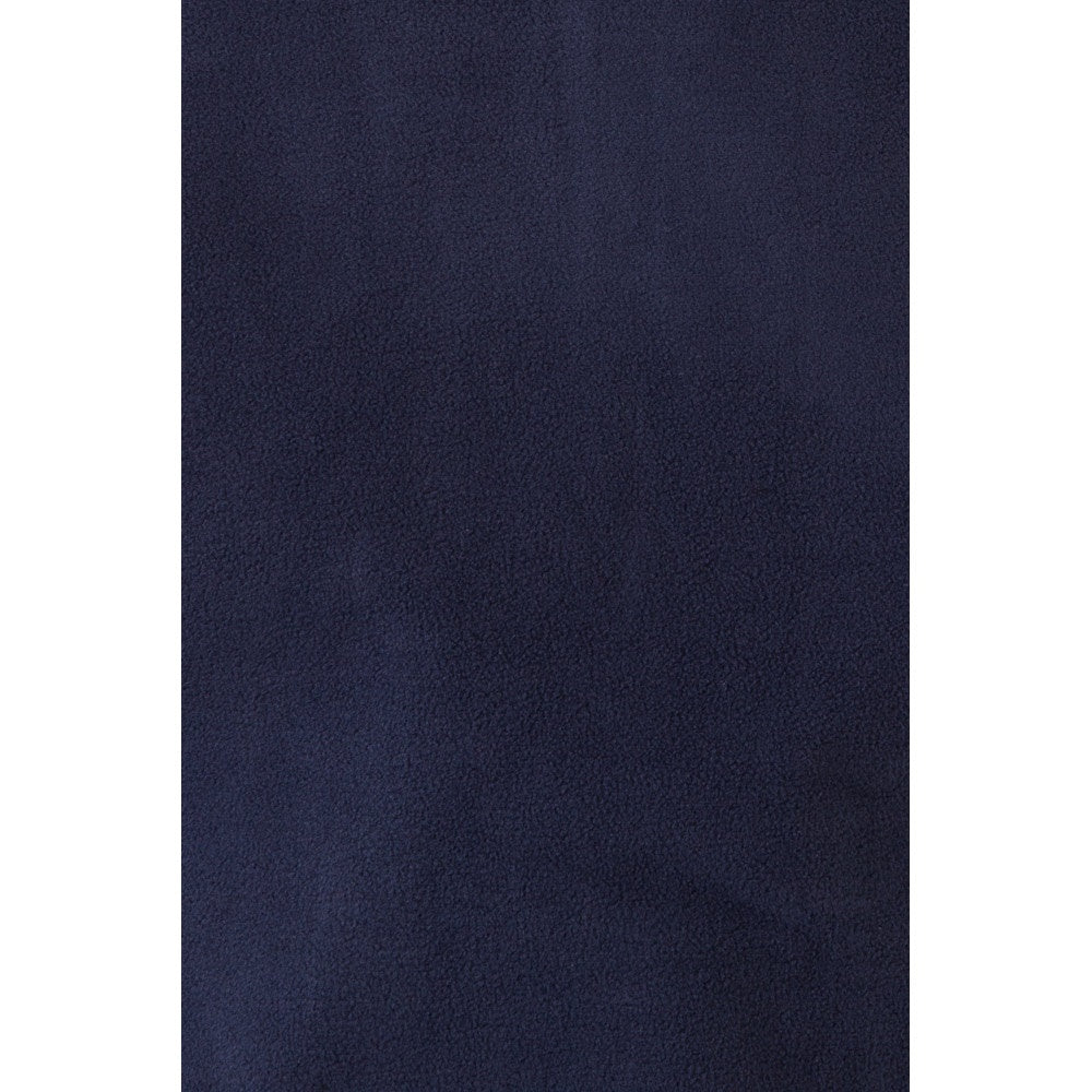 VL VARUNA promotional jacket in navy blue (detail view) with custom logo branding