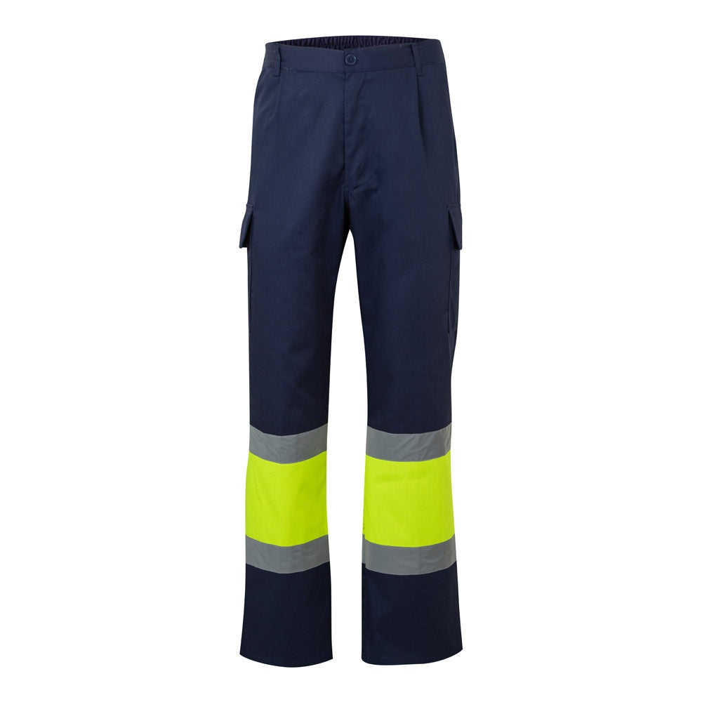 VL ARTEMIS promotional workwear garment in navy blue/yellow with custom logo branding