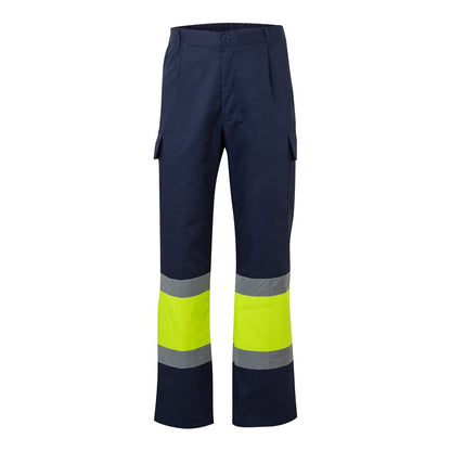 VL ARTEMIS promotional workwear garment in navy blue/yellow with custom logo branding