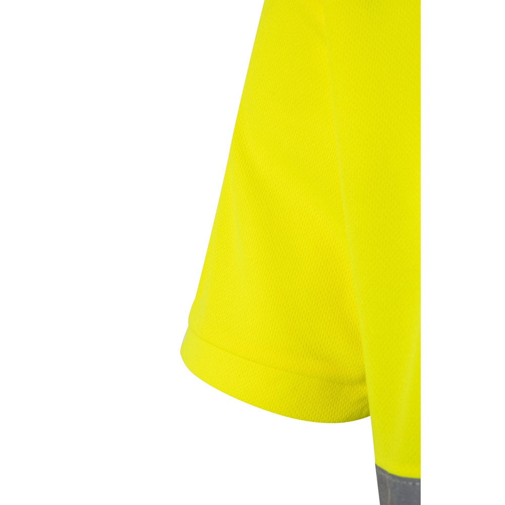 VL FORTUNA promotional polo shirt in navy blue/yellow with custom logo branding