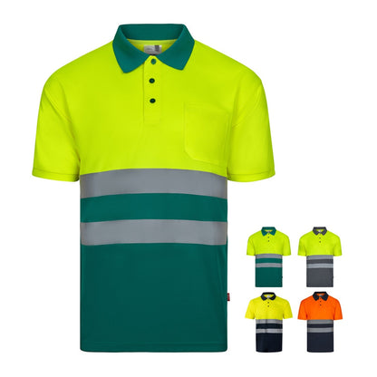 VL FORTUNA promotional polo shirt (complete set view) with custom logo branding