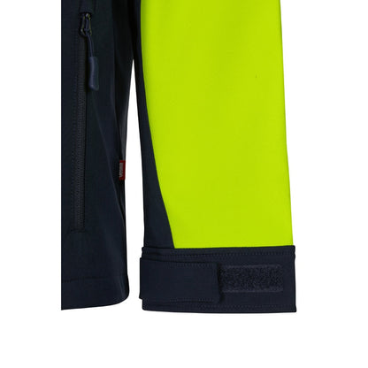 VL HESTIA promotional jacket in navy blue/yellow with custom logo branding
