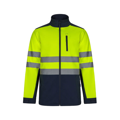 VL HESTIA LARGE promotional jacket in navy blue/yellow with custom logo branding