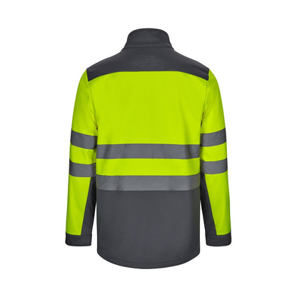 VL HESTIA LARGE promotional jacket in grey/yellow (detail view) with custom logo branding