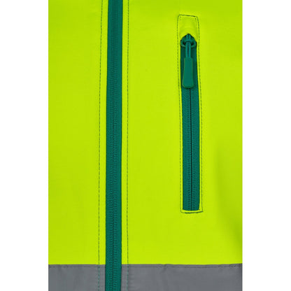VL HESTIA LARGE promotional jacket in green/yellow with custom logo branding