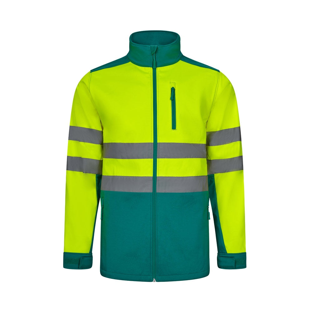VL HESTIA LARGE promotional jacket in green/yellow with custom logo branding