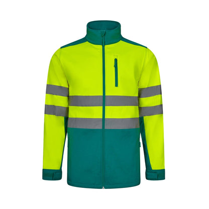 VL HESTIA LARGE promotional jacket in green/yellow with custom logo branding