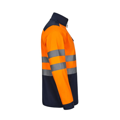 VL HESTIA LARGE promotional jacket in navy blue/orange (detail view) with custom logo branding