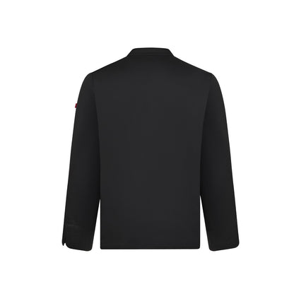 VL BACO promotional jacket in black (detail view) with custom logo branding