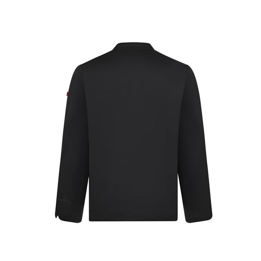 VL BACO promotional jacket in black (detail view) with custom logo branding
