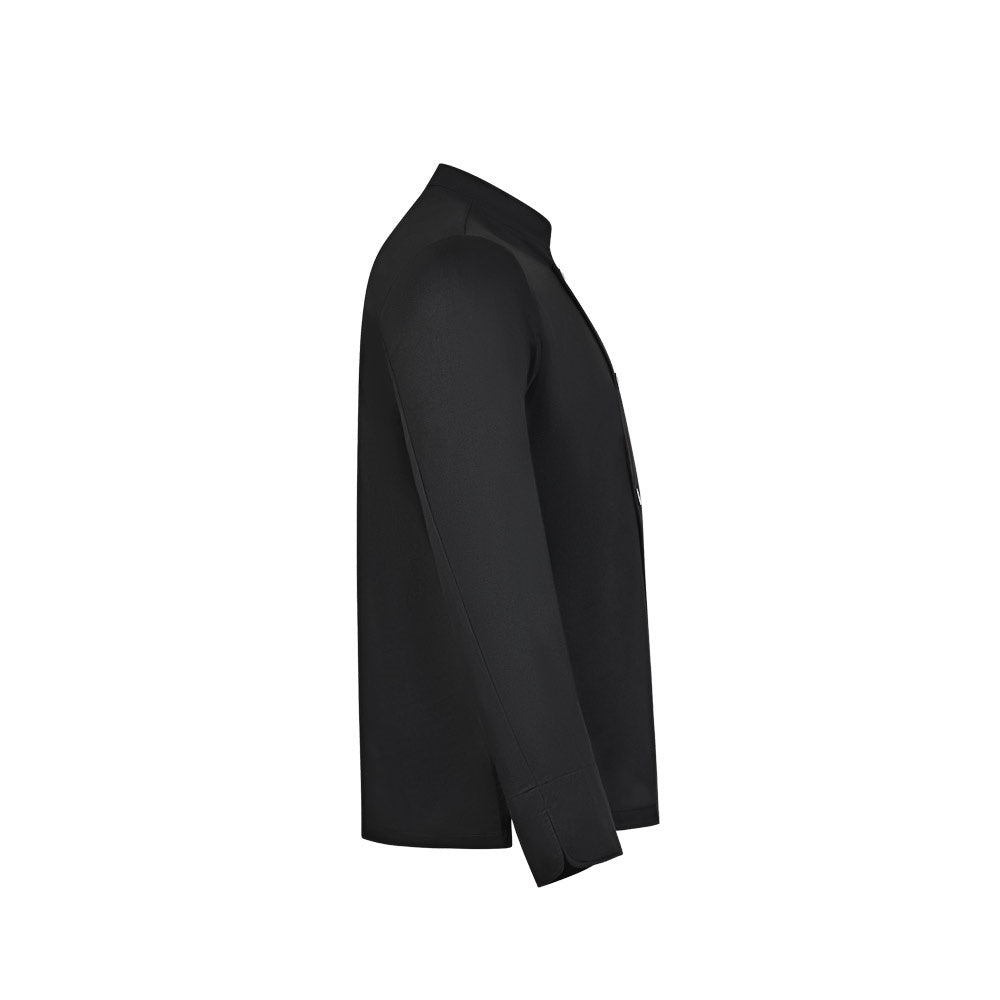 VL BACO promotional jacket in black (detail view) with custom logo branding