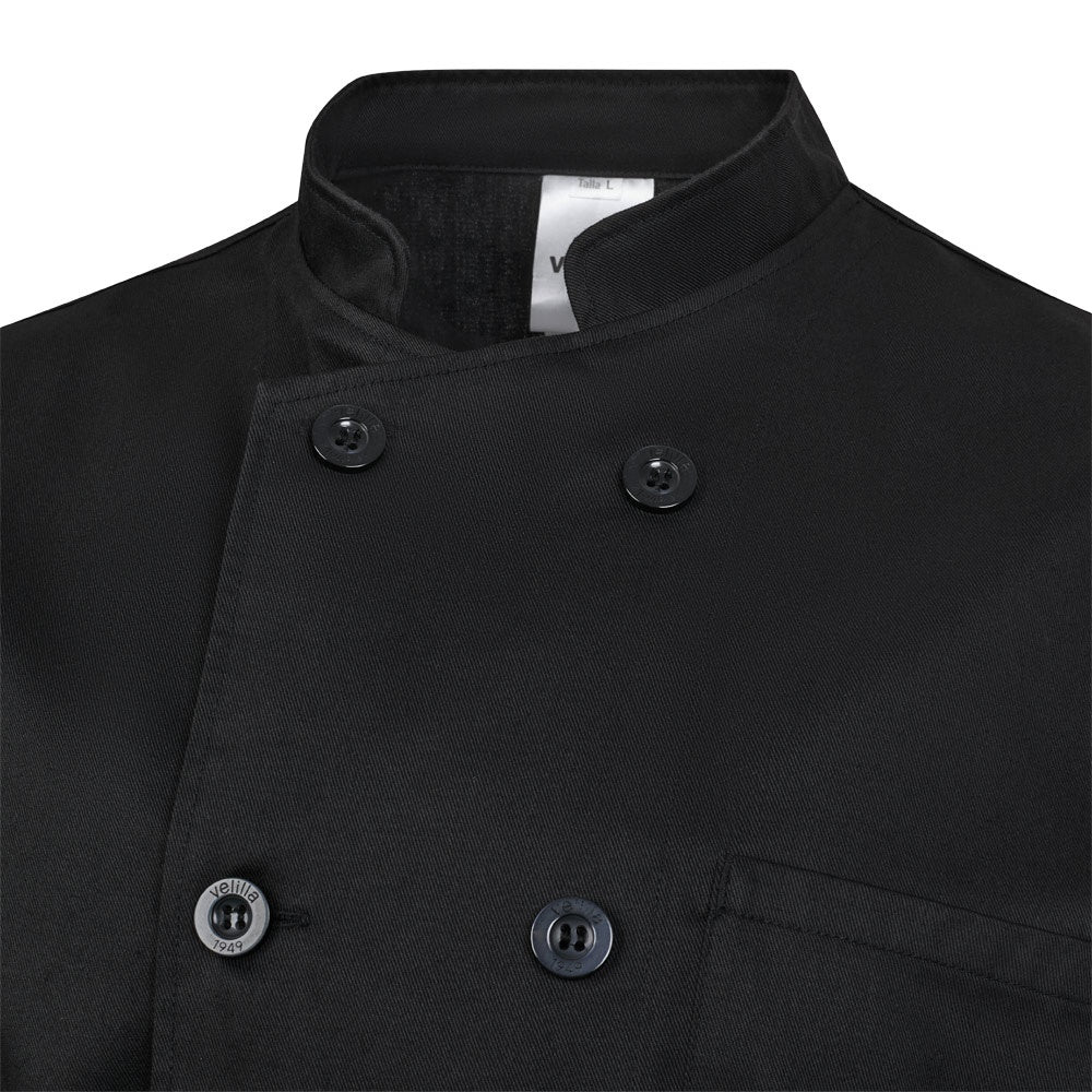 VL BACO promotional jacket in black (detail view) with custom logo branding