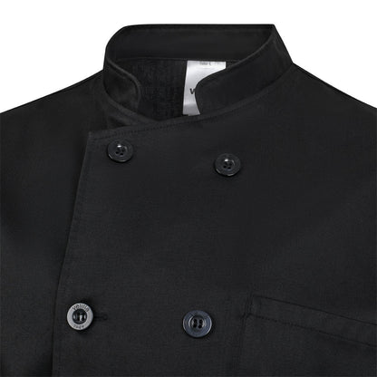 VL BACO promotional jacket in black (detail view) with custom logo branding
