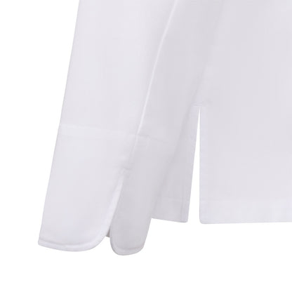 VL BACO promotional jacket in white (detail view) with custom logo branding