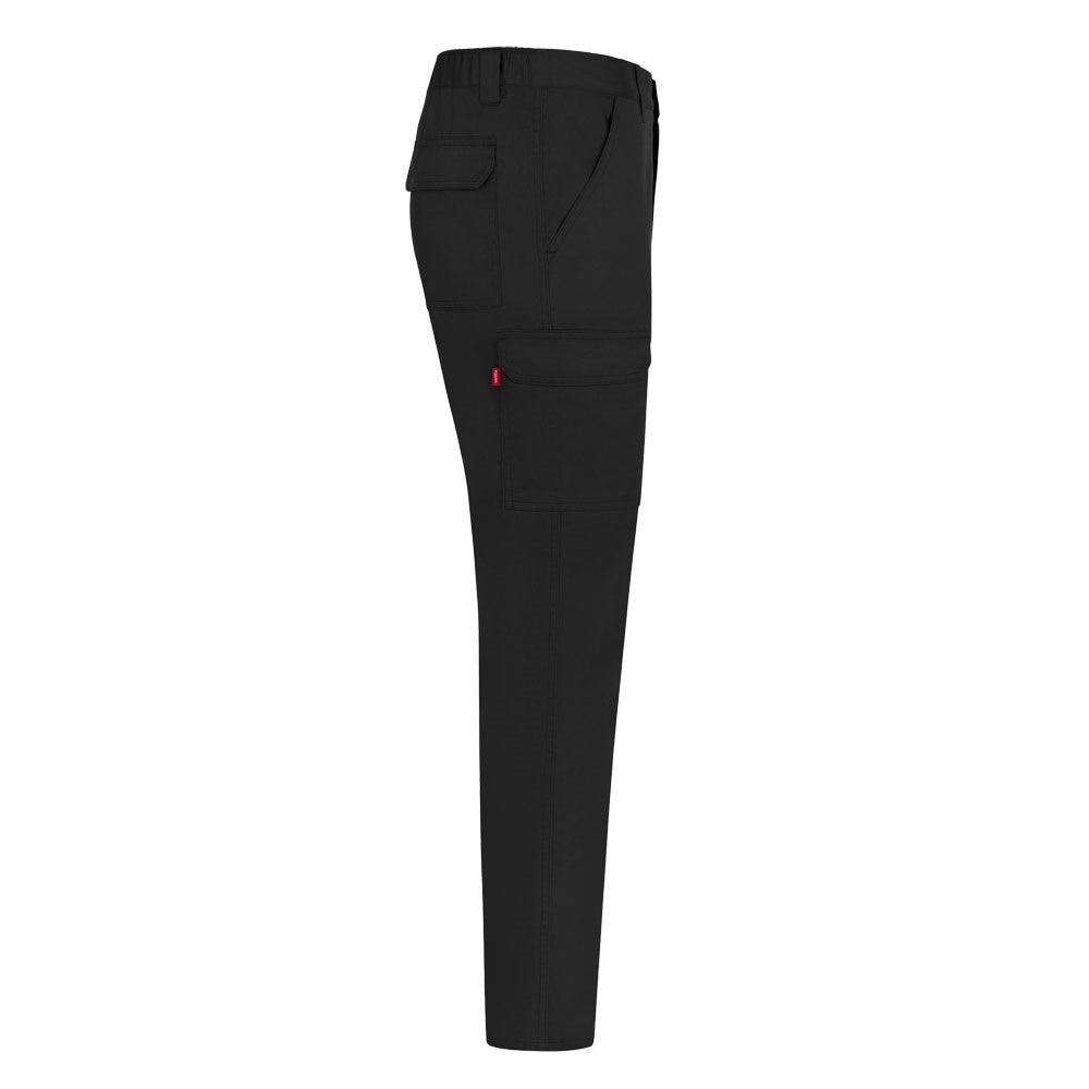 VL HERMES promotional workwear garment in black (detail view) with custom logo branding