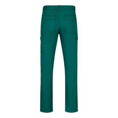 VL HERMES promotional workwear garment in green (detail view) with custom logo branding