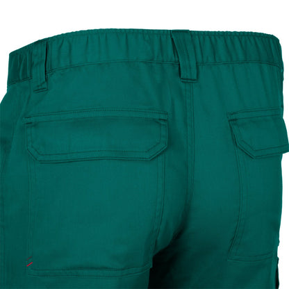 VL HERMES promotional workwear garment in green (detail view) with custom logo branding