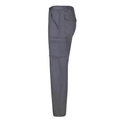 VL HERMES promotional workwear garment in grey (detail view) with custom logo branding