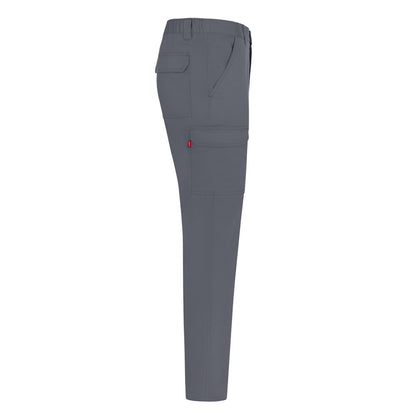 VL HERMES promotional workwear garment in grey (detail view) with custom logo branding