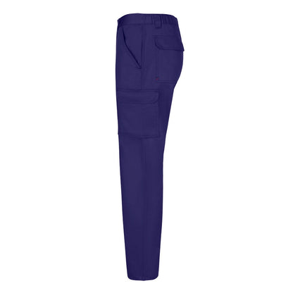 VL HERMES promotional workwear garment in royal blue (detail view) with custom logo branding