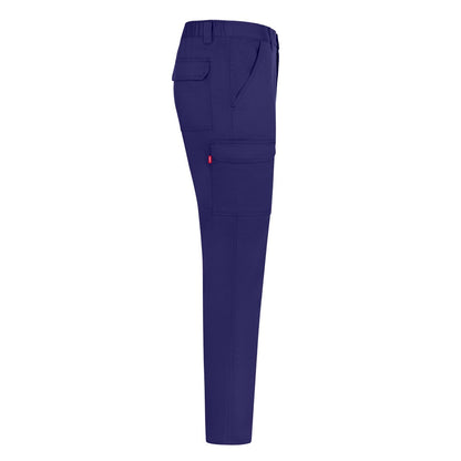 VL HERMES promotional workwear garment in royal blue (detail view) with custom logo branding