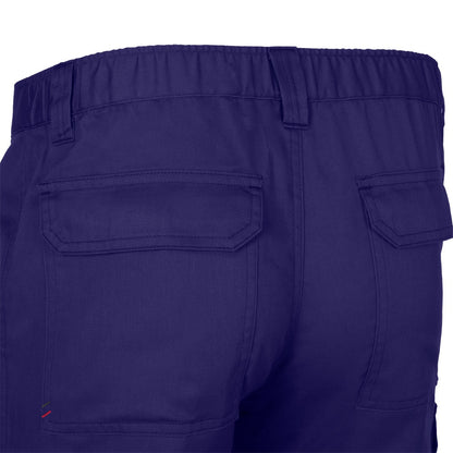 VL HERMES promotional workwear garment in royal blue (detail view) with custom logo branding