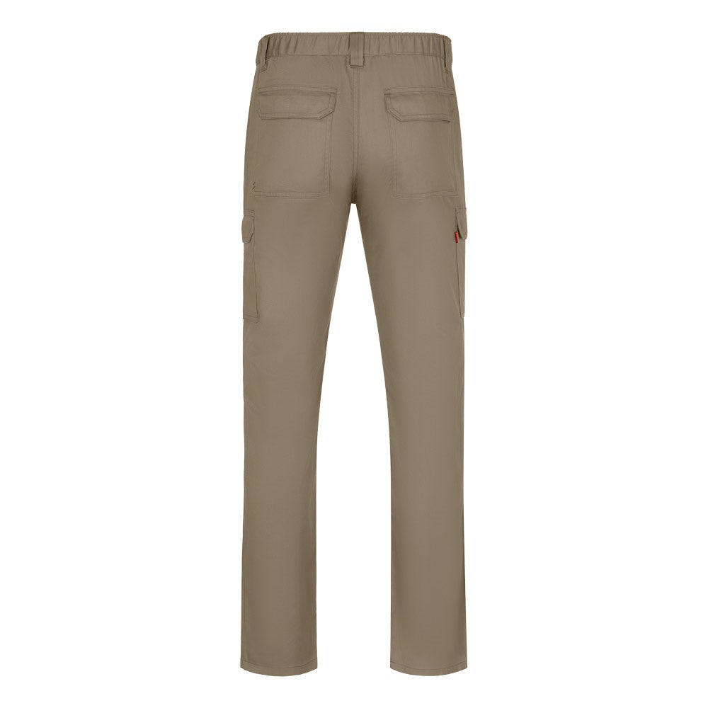 VL HERMES promotional workwear garment in light natural (detail view) with custom logo branding