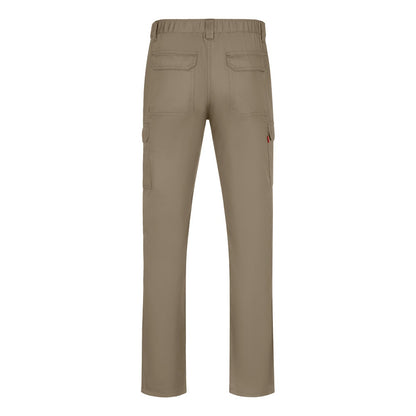 VL HERMES promotional workwear garment in light natural (detail view) with custom logo branding