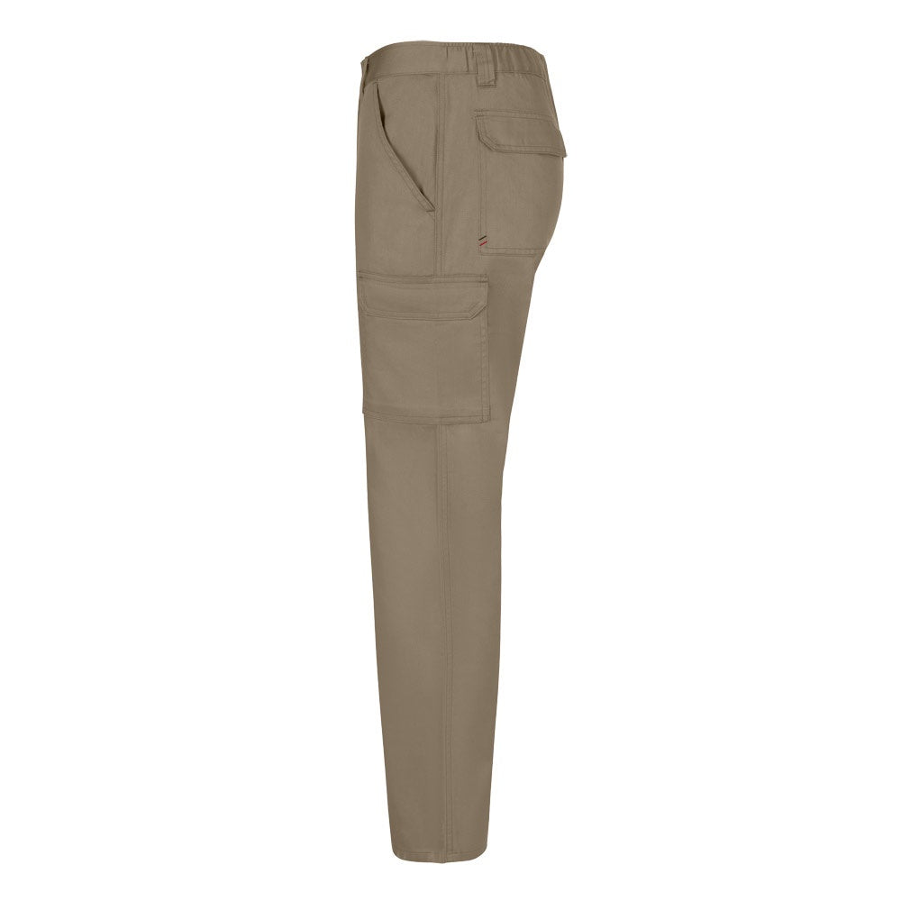 VL HERMES promotional workwear garment in light natural (detail view) with custom logo branding