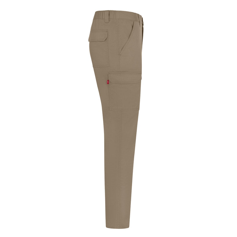 VL HERMES promotional workwear garment in light natural (detail view) with custom logo branding