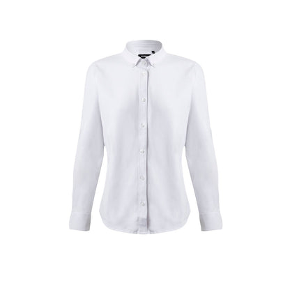 VL PRITHVI WOMEN promotional corporate shirt in white with custom logo branding