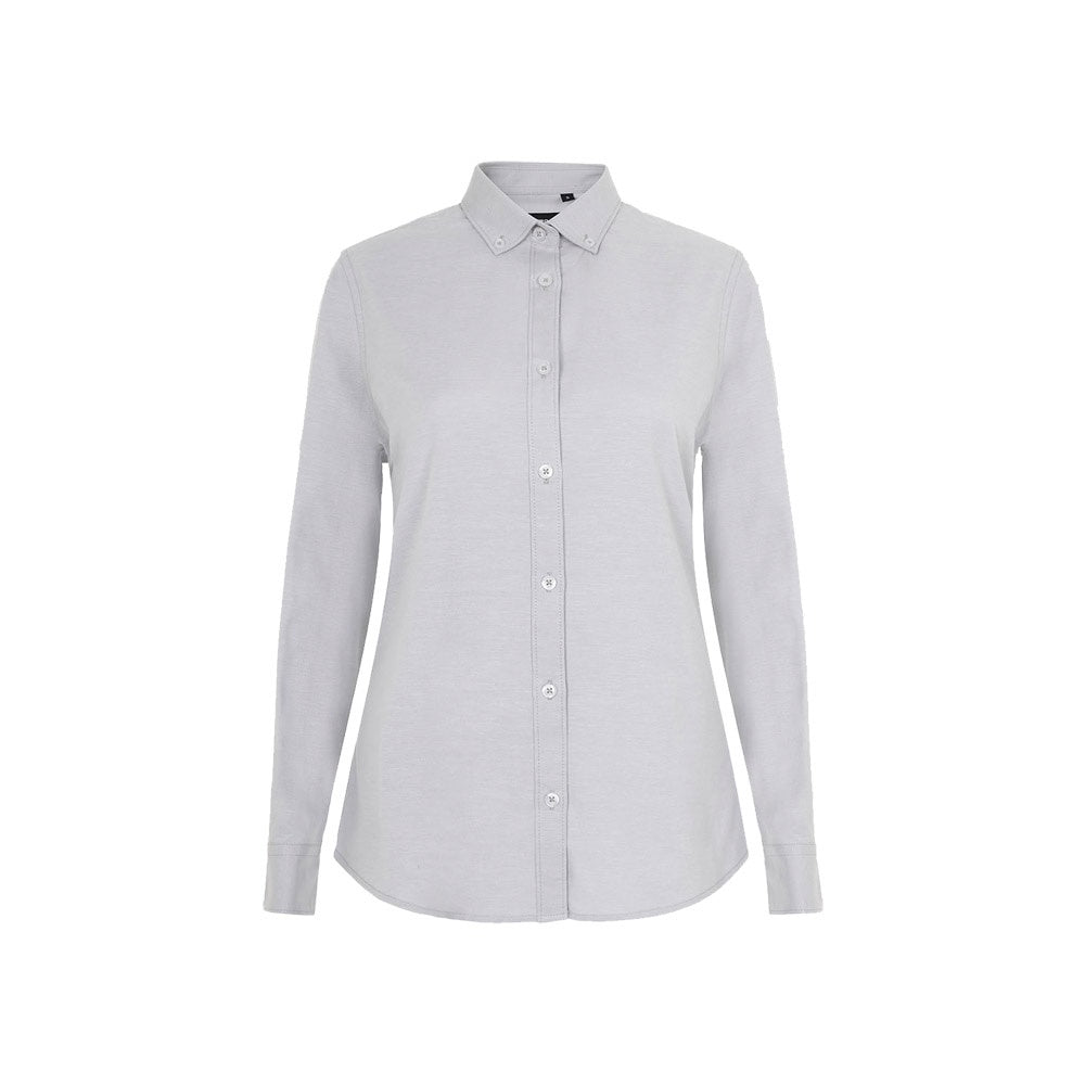 VL PRITHVI WOMEN promotional corporate shirt in light grey with custom logo branding