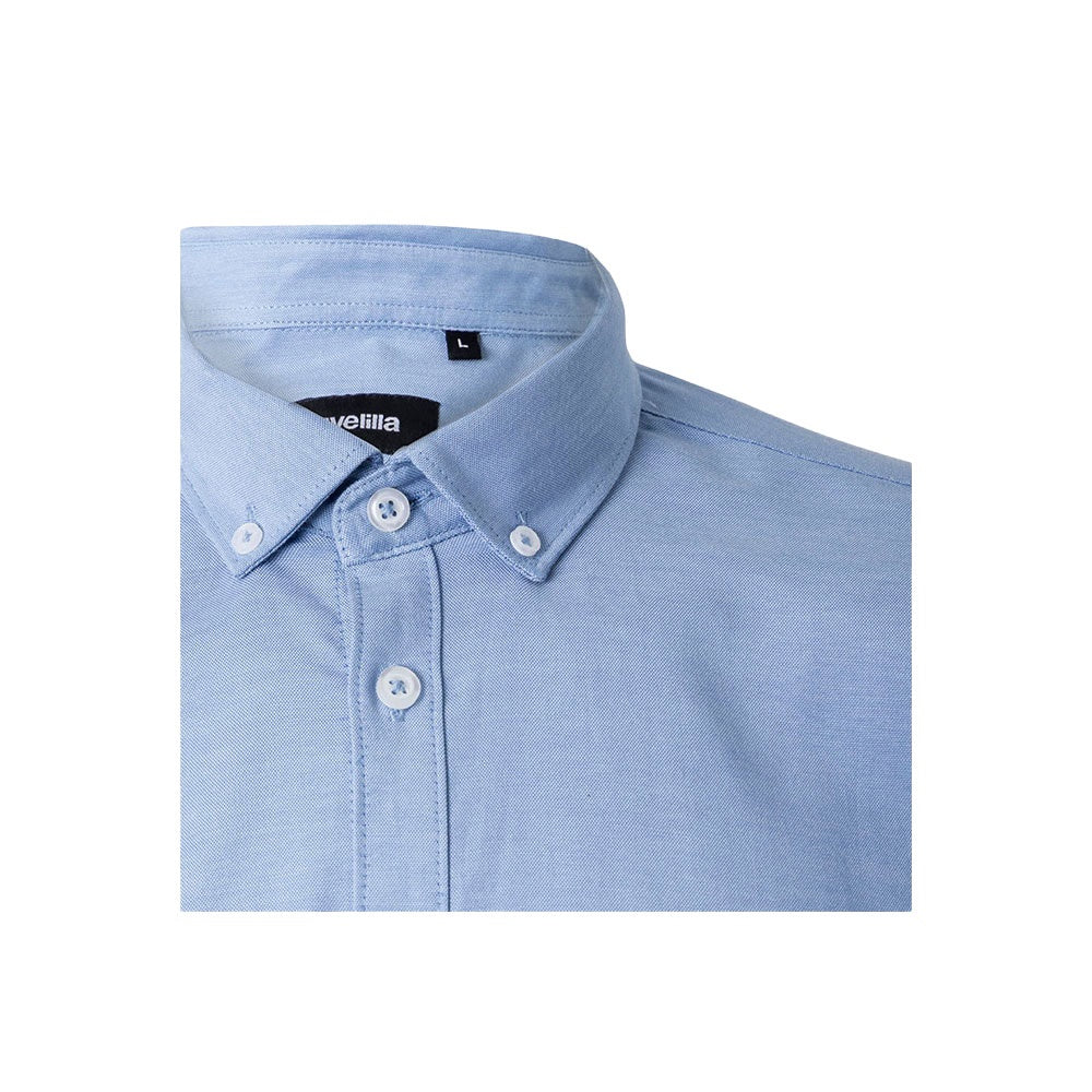 VL PRITHVI MAN promotional corporate shirt in blue with custom logo branding