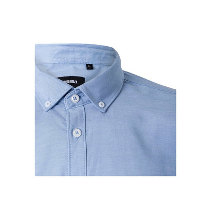 VL PRITHVI MAN promotional corporate shirt in blue with custom logo branding