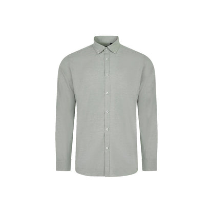VL PRITHVI MAN promotional corporate shirt in green with custom logo branding