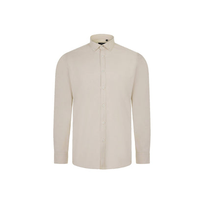 VL PRITHVI MAN promotional corporate shirt in light natural with custom logo branding