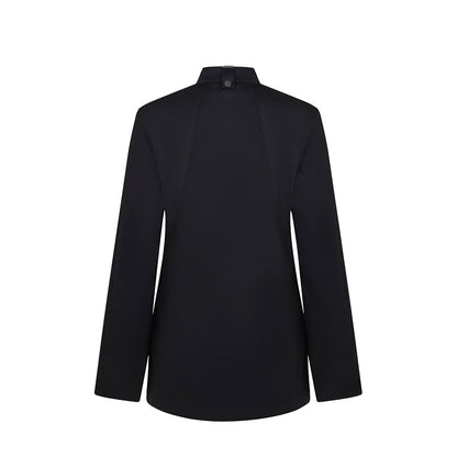VL THOTH promotional workwear garment in black (detail view) with custom logo branding