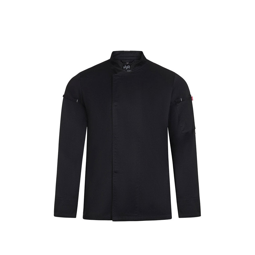 VL AGNI promotional workwear garment in black with custom logo branding