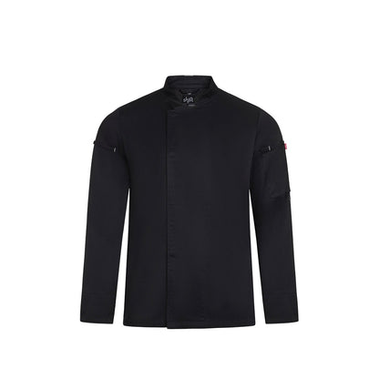 VL AGNI promotional workwear garment in black with custom logo branding