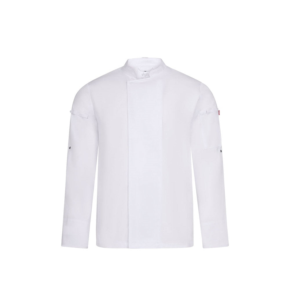 VL AGNI promotional workwear garment in white with custom logo branding