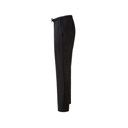 VL FREYR promotional workwear garment in black (detail view) with custom logo branding