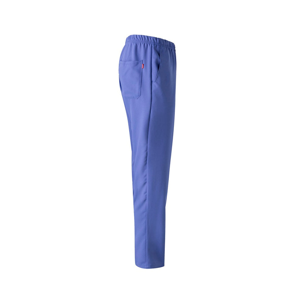 VL FREYR promotional workwear garment in blue (detail view) with custom logo branding