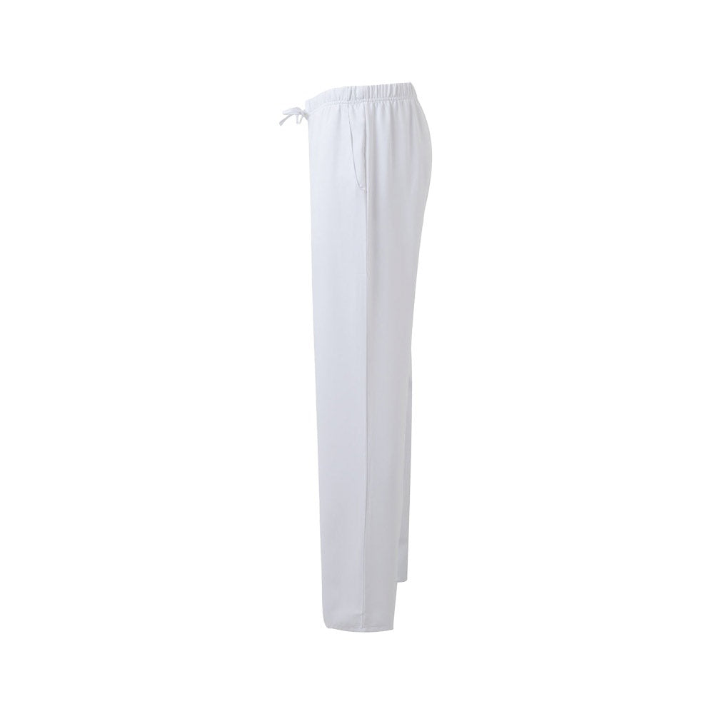 VL FREYR promotional workwear garment in white (detail view) with custom logo branding